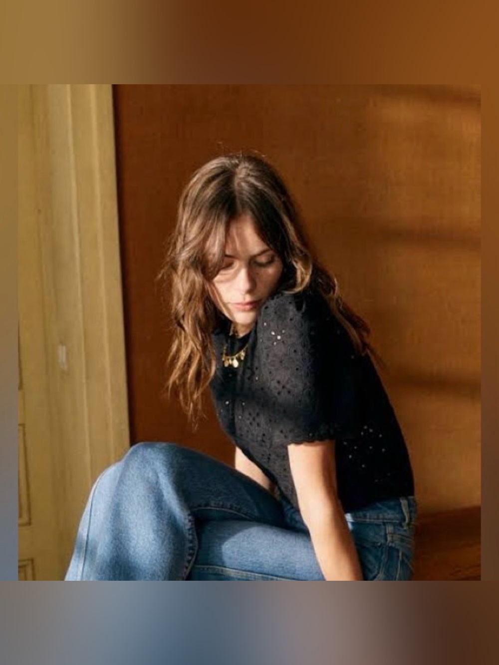 Sezane Annabelle Blouse Black Size 38 (Medium)